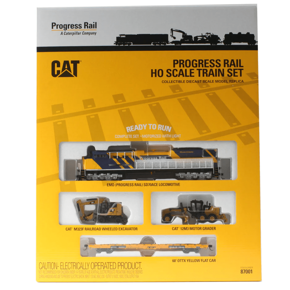 Diecast Masters - Progress Rail HO Scale Train Set - transformer, controller, and tracks