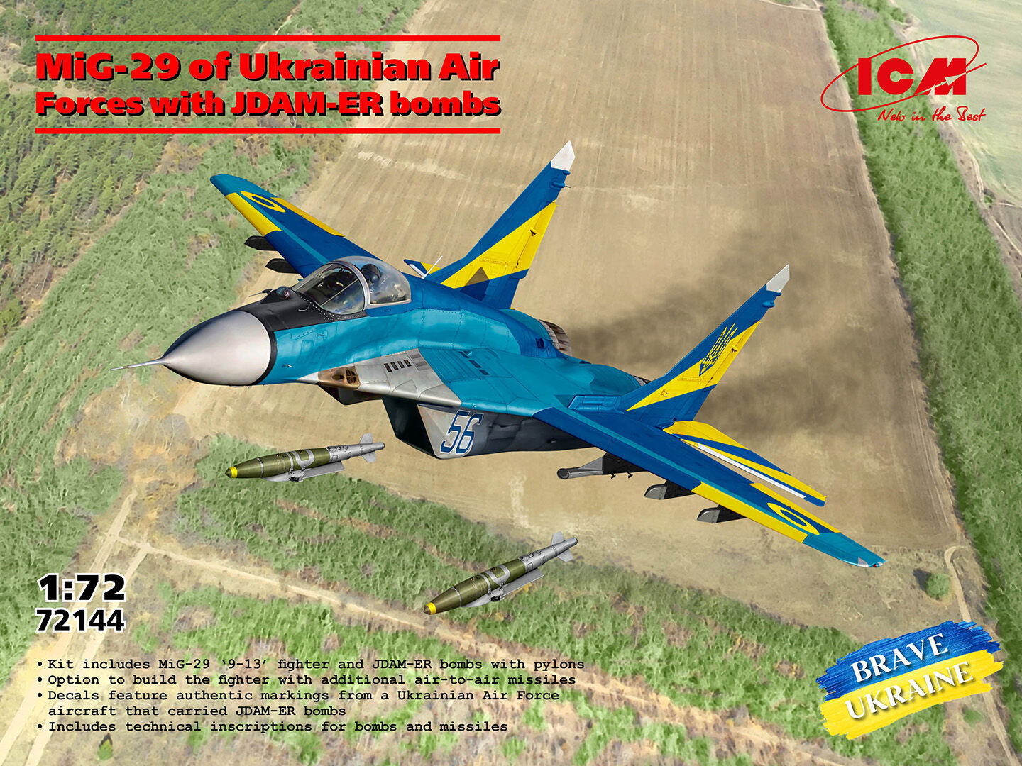ICM - 1/72 MIG-29 Ukrainian Air Force with JDAM-ER bombs
