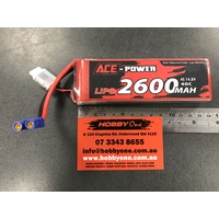 ACE power - LiPo battery 2600mah 14.8v 4s 40c w/EC3