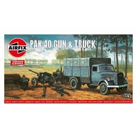 Airfix Vintage Classics - 1/76 Pak 40 Gun & Truck 