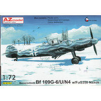AZ Models AZ7614 1/72 Bf 109G-6/U/N4 w/FuG350 Naxos Plastic Model Kit