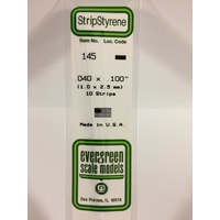 Styrene Strip White .040 X .100 X 14