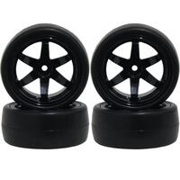 Hobby Details - 1/10 Rubber Tyres Set 61x26mm (Black)