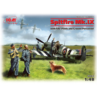 ICM - 1/48 Spitfire Mk. IX w/RAF Pilots & Ground Crew