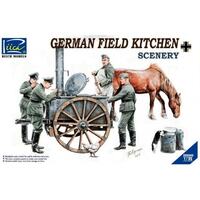 Riich Models - 1/35 German Field Kitchen with Soliders (cook & 3 Germans, food containers)