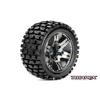 Roapex - 1/10 Rim And Tyre Tracker Stadium Truck Chrome