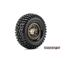 Roapex - 1/10 Cross Crawler rim and tyre 1.9" black chrome