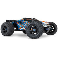 Traxxas - E-Revo 2.0 VXL 6S 4WD Monster Truggy Orange/white/blue