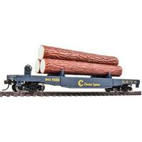 Walthers - Trainline HO Log Dump Car w/Logs Chessie/B&O