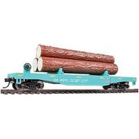 Walthers - Trainline HO Log Dump Car w/Logs Union Pacific