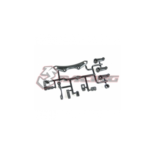 3 Racing - Front Upper Bumper and Servo Horn Set For Sakura XI Sport - SAK-XS104