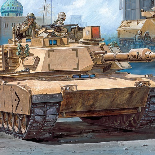 Academy - 1/35 M1A1 Abrams "Iraq 2003" Plastic Model Kit *Aus Decals* [13202]