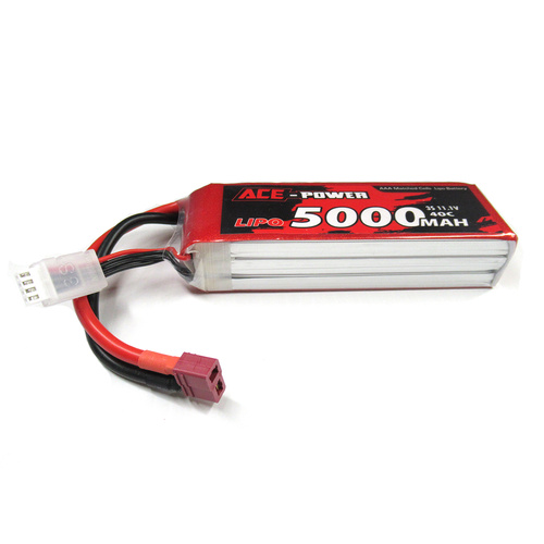 Ace Power - LiPo Battery 11.1v 3s 5000mAh 40C w/T-Plug