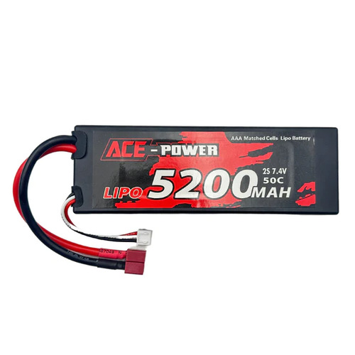 Ace Power - 7.4v 5200mAh 50C Hard Case w/Deans Plugs