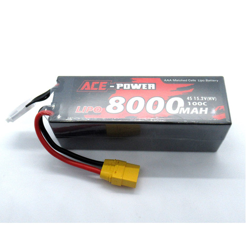 Ace Power - 15.2v 8000 mAh 4S 100C w/XT90 (Lithium High Voltage)