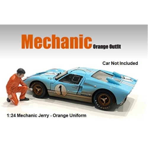 American Diorama - 1/24 Jerry - Mechanic Figure Orange Uniform Accessory - AD23901O