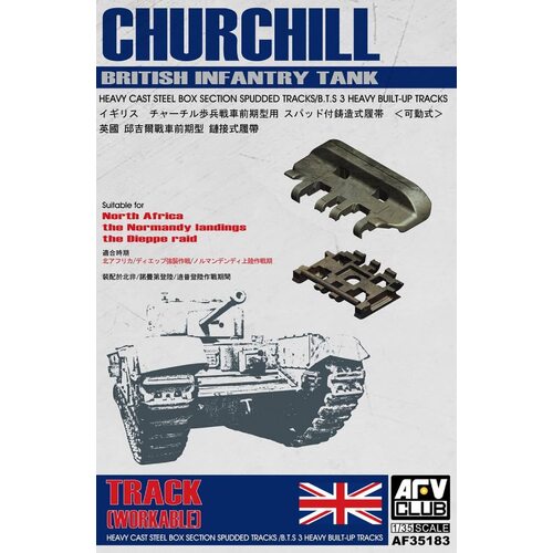 AFV Club - 1/35  B.T.S 3 Heavy Built-Up TRACKS FOR CHURCHILL-WORKABLE