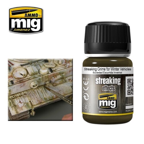 Ammo by MIG Enamel Streaking Effects Streaking Grime for Winter Vehicles 35ml