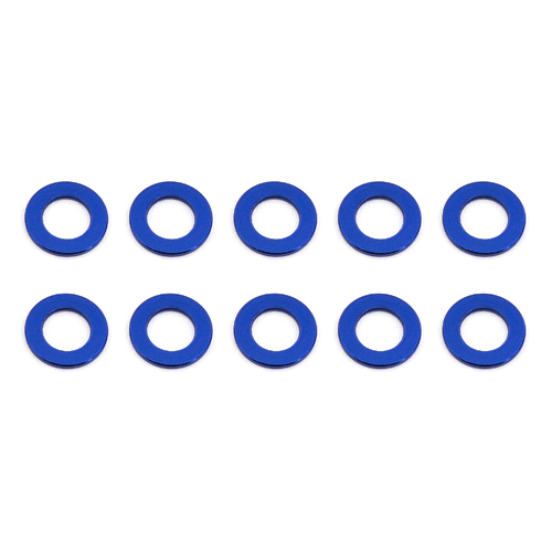 Ballstud Washers, 5.5x3.0x0.5 mm, blue aluminum