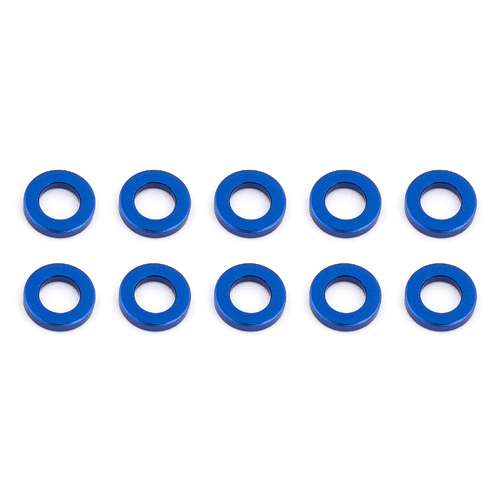 Ballstud Washers, 5.5x3.0x1.0 mm, blue aluminum