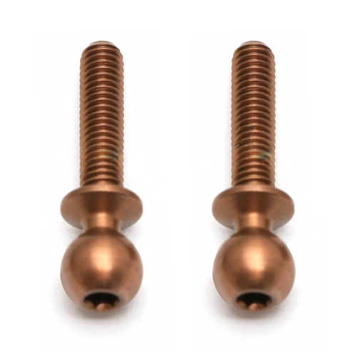 ###FT TiN Heavy-duty Ballstuds, 12 mm, long neck