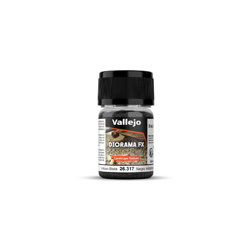 Vallejo Diorama FX Landscape Textures Vulcan Black 35ml (0.1-2mm)