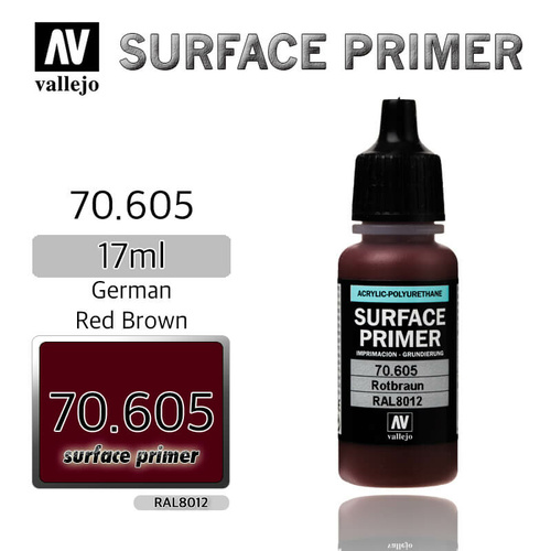 Vallejo - Surface Primer German Red Brown 17 ml