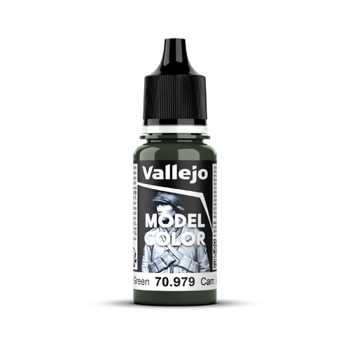 Vallejo Model Colour #089 - Cam. Dark Green - 18 ml Matt Acrylic Paint