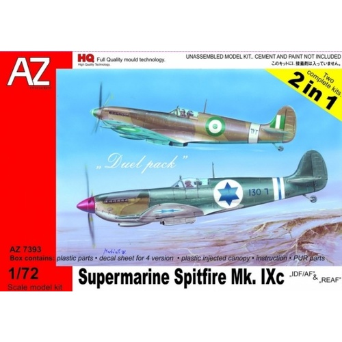AZ Models AZ7393 1/72 Spitfire Mk.IX IDF/REAF 2in1 Plastic Model Kit