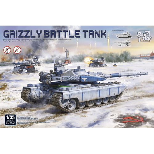 Border Model 1/35 Grizzly Battle Tank Plastic Model Kit