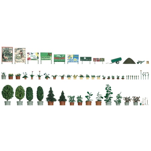 Busch - HO Flower and Planter Set