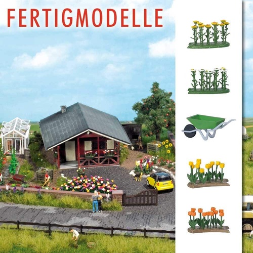 Busch - Tulips&Daisies w/Wheelbarrow-kit