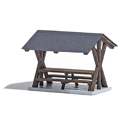 Busch - Roofed Picnic Table w/Benches