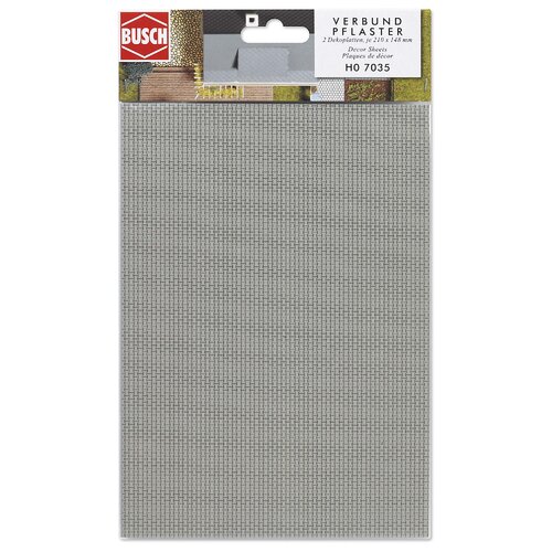 Busch - 2 Grey Pavement Sheets