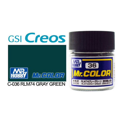 Mr Color Semi Gloss RLM74 Grey Green - C-036