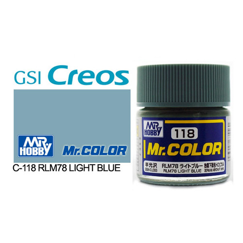 Mr Color - Semi Gloss RLM78 Light Blue - C-118