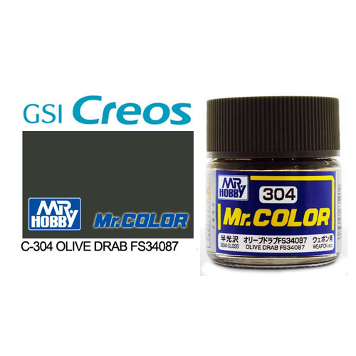 Mr Color - Semi Gloss Olive Drab FS34087 - C-304