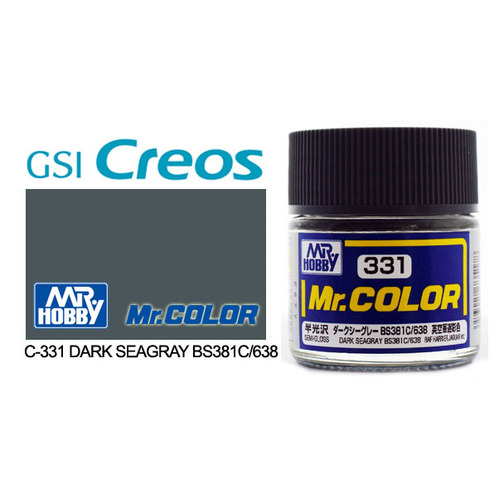 Mr Color - Semi Gloss Dark Sea Grey BS381/C638 - C-331