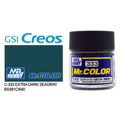 Mr Color - Semi Gloss Extra Dark Dark Sea Grey BS381/C640 - C-333