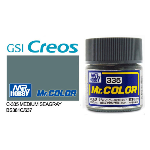 Mr Color - Semi Gloss Medium Sea Grey BS381/C637 - C-335