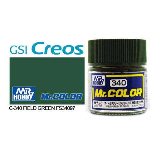 Mr Color - Semi Gloss Field Green FS34097 - C-340