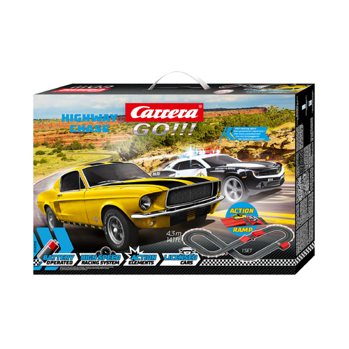 Carrera GO - Highway Chase Battery Operated Slot Car Set