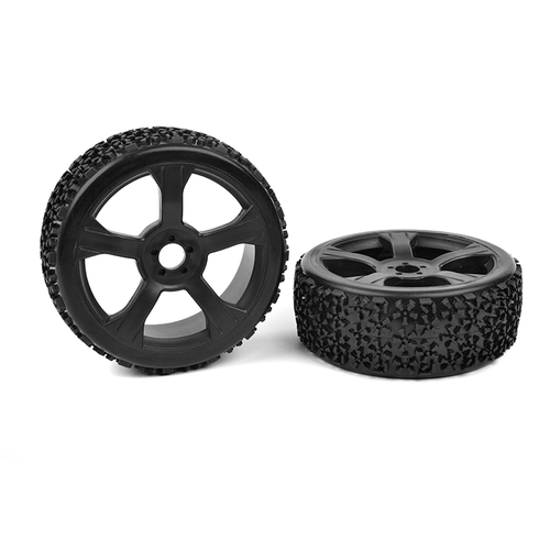 Ninja 1/8 offroad buggy wheels & tyres pre glued pair 