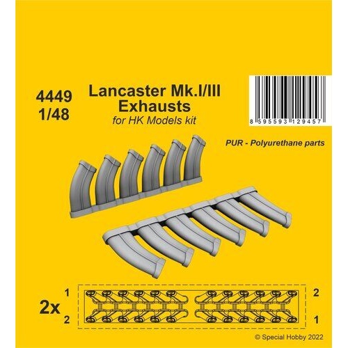 CMK 1/48 Lancaster Mk.I/III Exhausts  / for HK Models kit