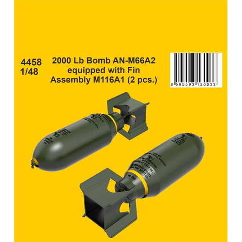 CMK 1/48 2000 Lb Bomb AN-M66A2 equipped with Fin Assembly M116A1 (2 pcs.)