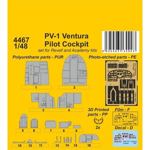CMK 1/48 PV-1 Ventura Pilot Cockpit