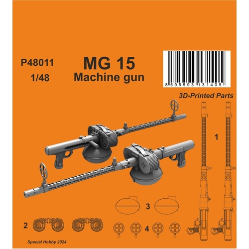 CMK 1/48 MG 15 Machine gun  (2 pcs.)