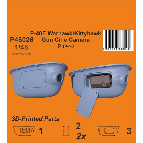 CMK 1/48 P-40E Warhawk/Kittyhawk Gun Cine Camera (N-2 type) / for Eduard kits
