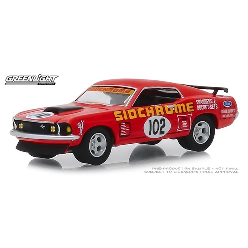 DDA Collectibles - 1/64 1969 Ford Mustang Boss 302 #102 Jim Richards Sidchrome Racing - DDA51236