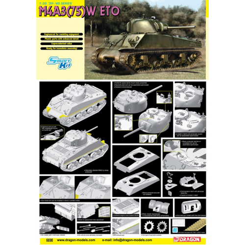 Dragon - 6698 1/35 M4A3 75(W) ETO (Smart Kit)